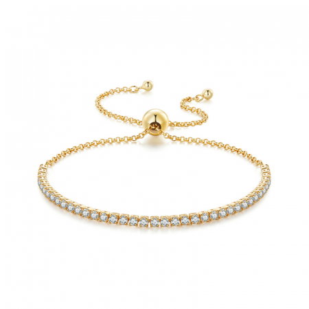 Bratara argint tennis ajustabila Elegance [8]