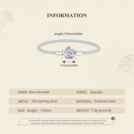 Bratara argint trandafir [12]