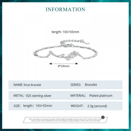 Bratara argint trandafir [12]