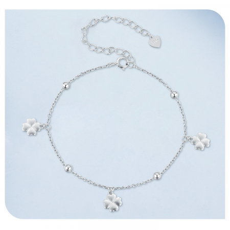 Bratara argint trifoi cu patru foi [11]