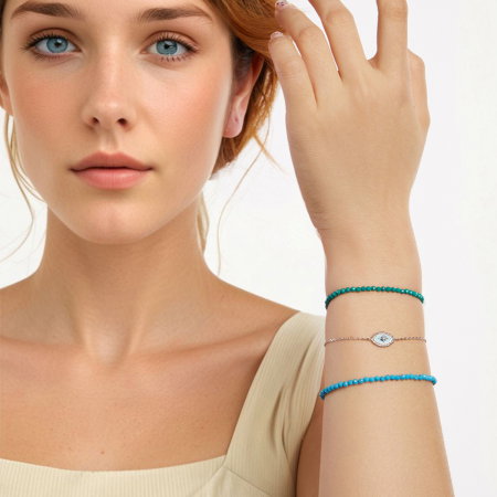 Bratara argint Turcoaz Sintetic [12]