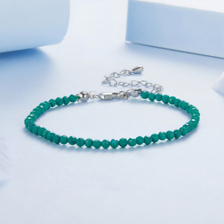 Bratara argint Turcoaz Verde Sintetic [2]