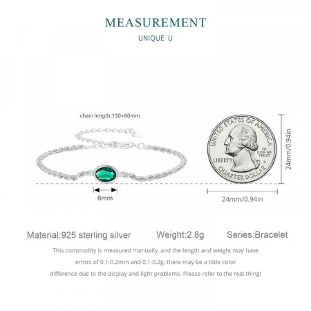 Bratara argint zirconiu verde chopard [11]