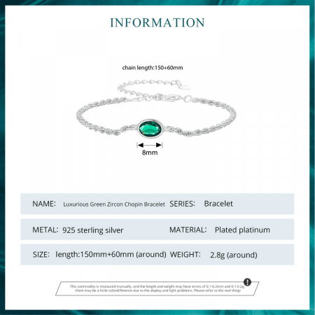 Bratara argint zirconiu verde chopard [10]