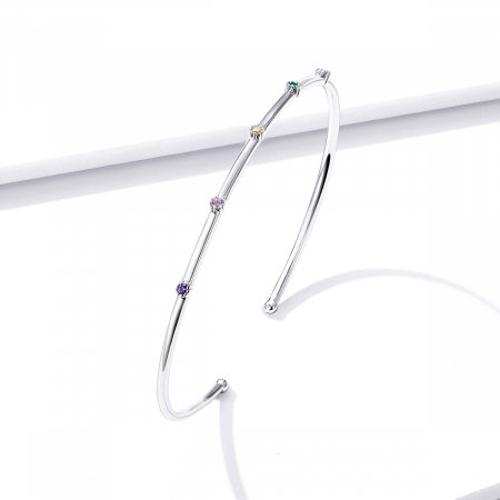 Bratara din argint cu cristale colorate [2]