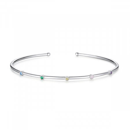 Bratara din argint cu cristale colorate [0]