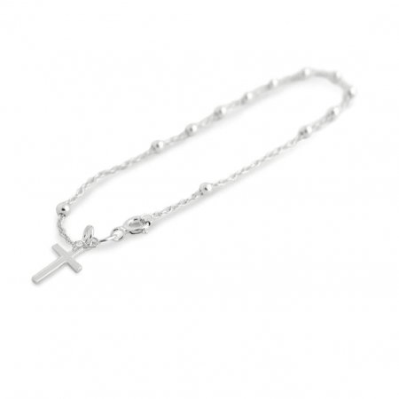 Bratara din argint rozariu cu cruciulita BSX0132 [0]