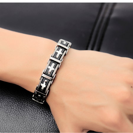 Bratara din inox cu cruciulite [1]