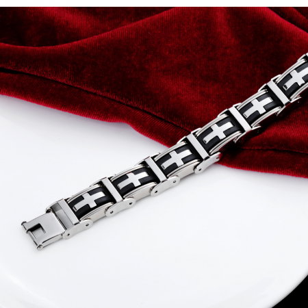 Bratara din inox cu cruciulite [6]