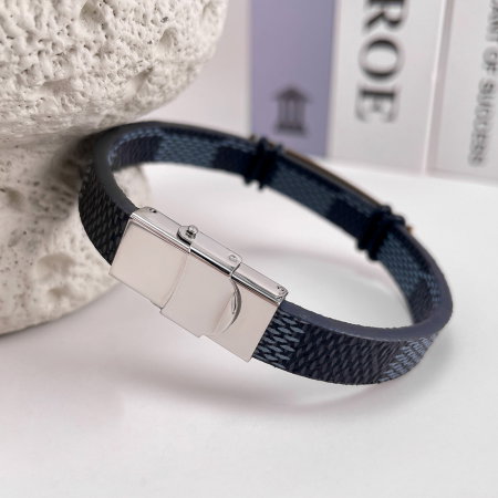 Bratara Eagle cu placuta din inox si piele [7]