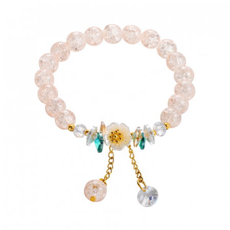 Bratara elastica floare cu pietre semipretioase  BLA117