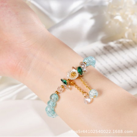 Bratara elastica floare cu pietre semipretioase  BLA121 [1]