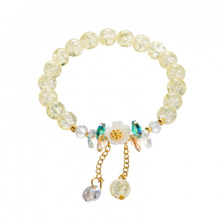 Bratara elastica floare cu pietre semipretioase  BLA123