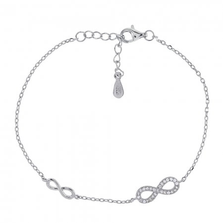 Bratara argint 925 rodiat dragoste infinita cu zirconii BSX0266 [0]