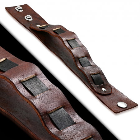 Bratara eleganta din piele naturala cu valuri [1]