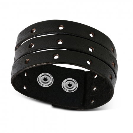 Bratara eleganta din piele neagra [0]