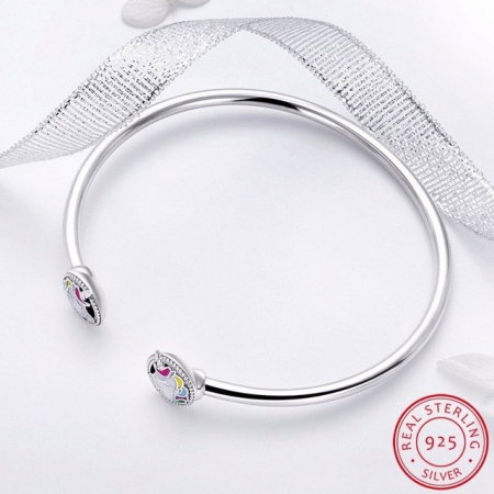 Bratara fixa din argint cu Unicorni [7]