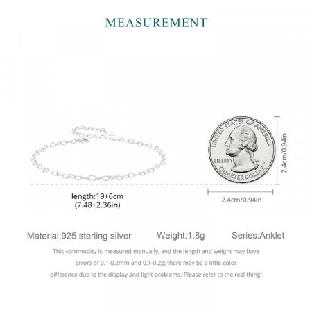 Bratara glezna argint cu inimioare [10]