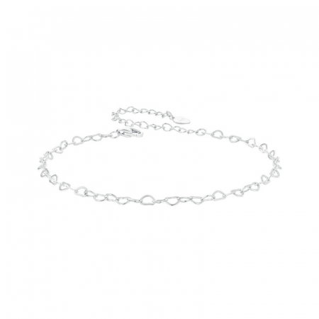 Bratara glezna argint cu inimioare