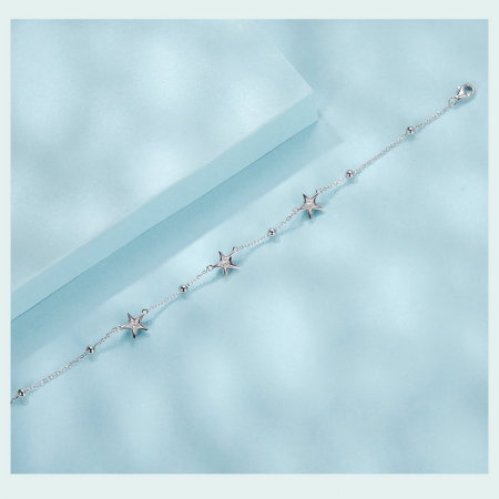 Bratara glezna argint cu stelute de mare [11]