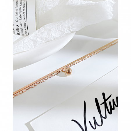 Bratara glezna dubla din inox cu bilute [11]