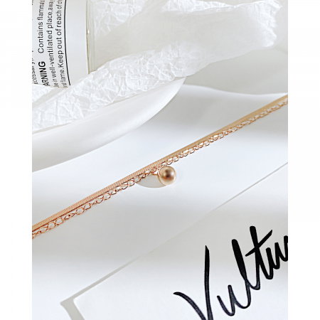 Bratara glezna dubla din inox cu bilute [3]