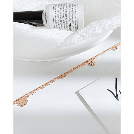 Bratara glezna dubla din inox cu flori [3]