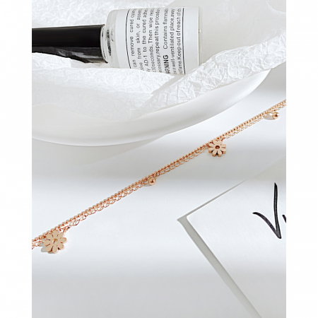 Bratara glezna dubla din inox cu flori [11]