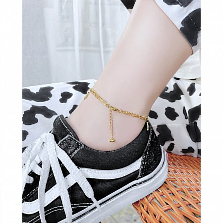 Bratara glezna dubla din inox cu fluturasi [10]