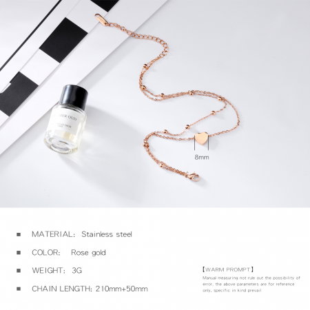 Bratara glezna dubla din inox cu inima si bilute [5]