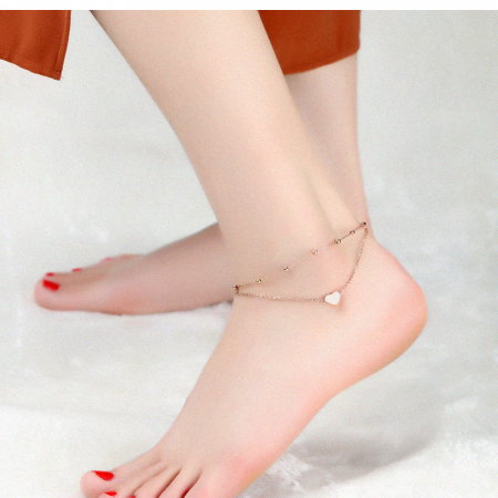 Bratara glezna dubla din inox cu inima si bilute [1]