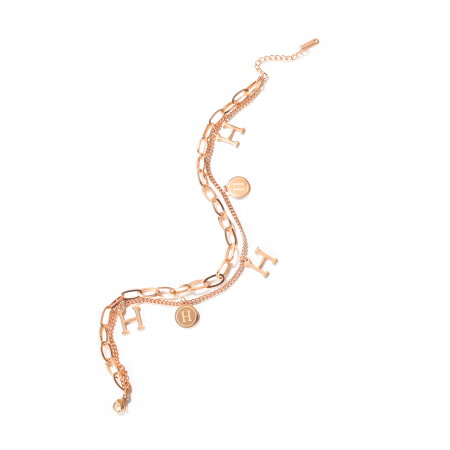 Bratara glezna dubla din inox cu litera H [3]