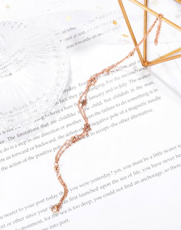 Bratara glezna dubla din inox cu stelute [12]