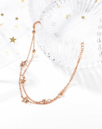 Bratara glezna dubla din inox cu stelute [6]