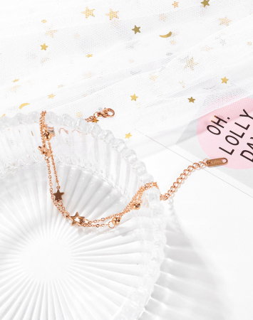 Bratara glezna dubla din inox cu stelute [9]