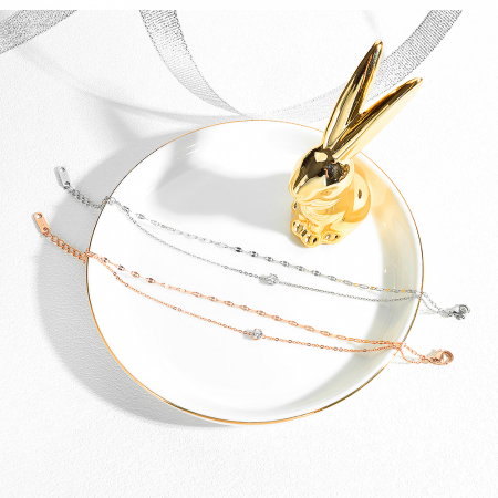 Bratara glezna dubla din inox cu zirconiu [3]