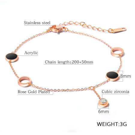 Bratara glezna inox cu cercuri [5]