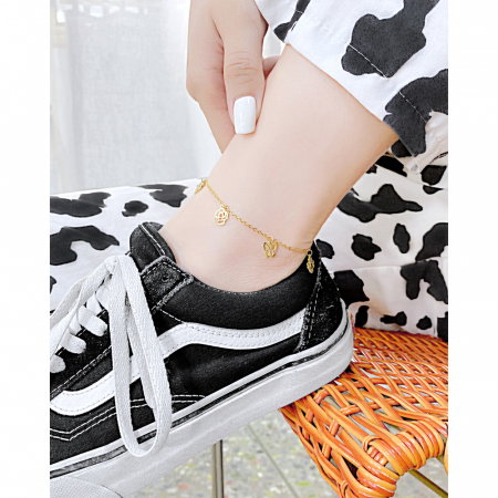 Bratara glezna inox cu flori, inimi si fluturi [8]