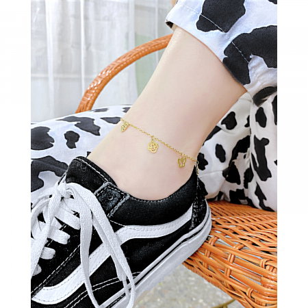 Bratara glezna inox cu flori, inimi si fluturi [2]