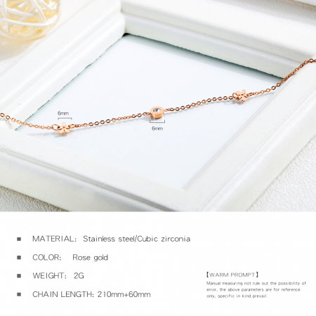 Bratara glezna inox cu flori si zirconii [5]