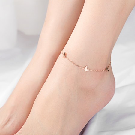 Bratara glezna inox cu fluturasi [4]