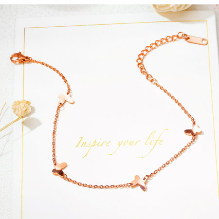 Bratara glezna inox cu fluturasi [2]