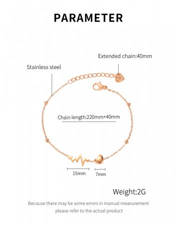 Bratara glezna inox cu inima, puls si smiley [5]
