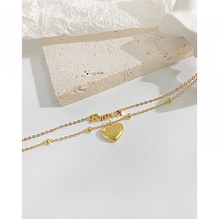 Bratara glezna inox cu inima si bilute [2]