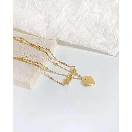 Bratara glezna inox cu inima si bilute [10]