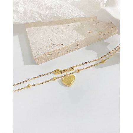 Bratara glezna inox cu inima si bilute [11]