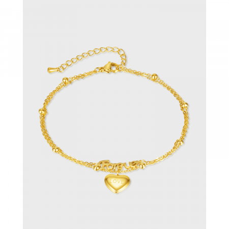 Bratara glezna inox cu inima si bilute [14]