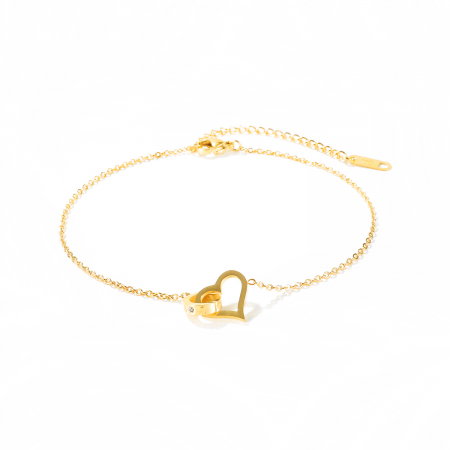 Bratara glezna inox cu inima si inel [5]