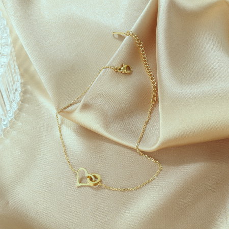 Bratara glezna inox cu inima si inel [4]