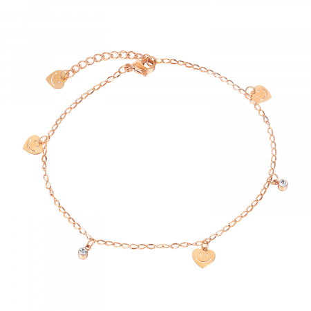 Bratara glezna inox cu inimi smiley